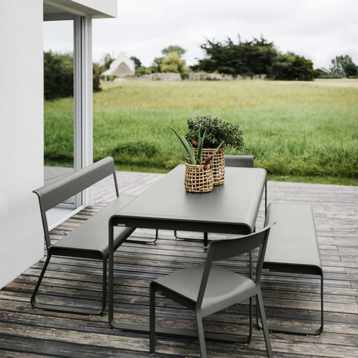 Bellevie bänk med ryggstöd, cedar green Fermob