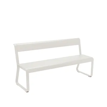Bellevie bänk med ryggstöd - Clay grey (grå) - Fermob
