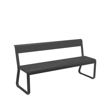 Bellevie bänk med ryggstöd - Liquorice (svart) - Fermob