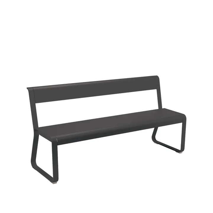 Bellevie bänk med ryggstöd - Liquorice (svart) - Fermob