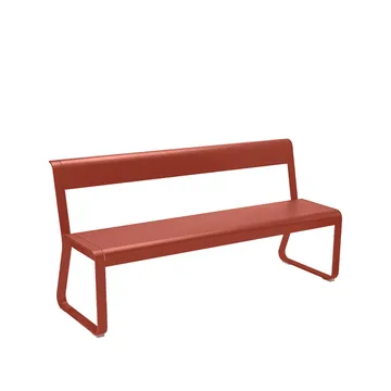 Bellevie bänk med ryggstöd - Red ochre (röd) - Fermob