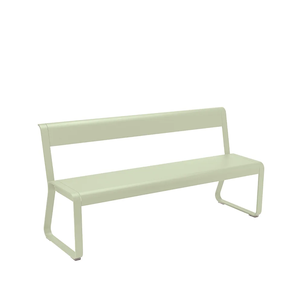 Bellevie bänk med ryggstöd, Willow green (grön) Fermob