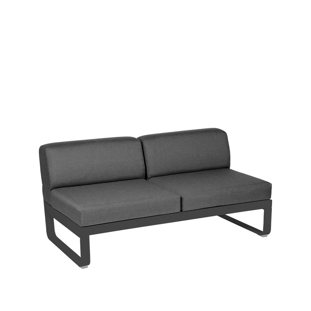Bellevie Central modulsoffa, 2-sits anthracite, graphite grey dyna Fermob