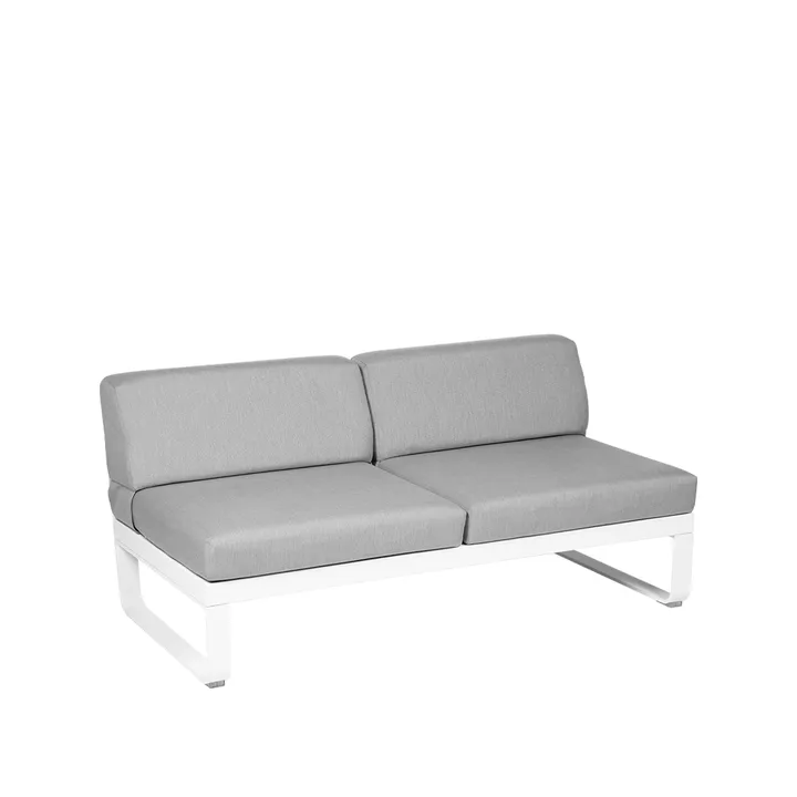 Bellevie Central modulsoffa - 2-sits Cotton white (vit), flannel grey dyna - Fermob