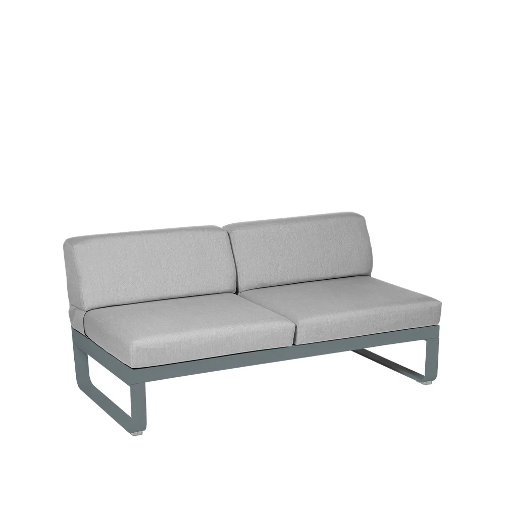 Bellevie Central modulsoffa, 2-sits Storm grey (grå), flannel grey dyna Fermob