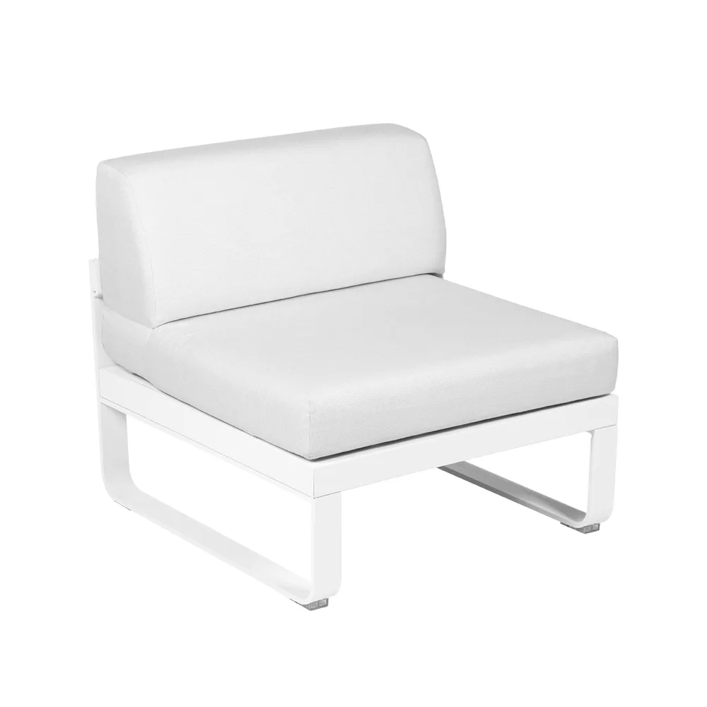 Bellevie Central modulsoffa, Cotton white (vit), off-white dyna, 1-sits Fermob