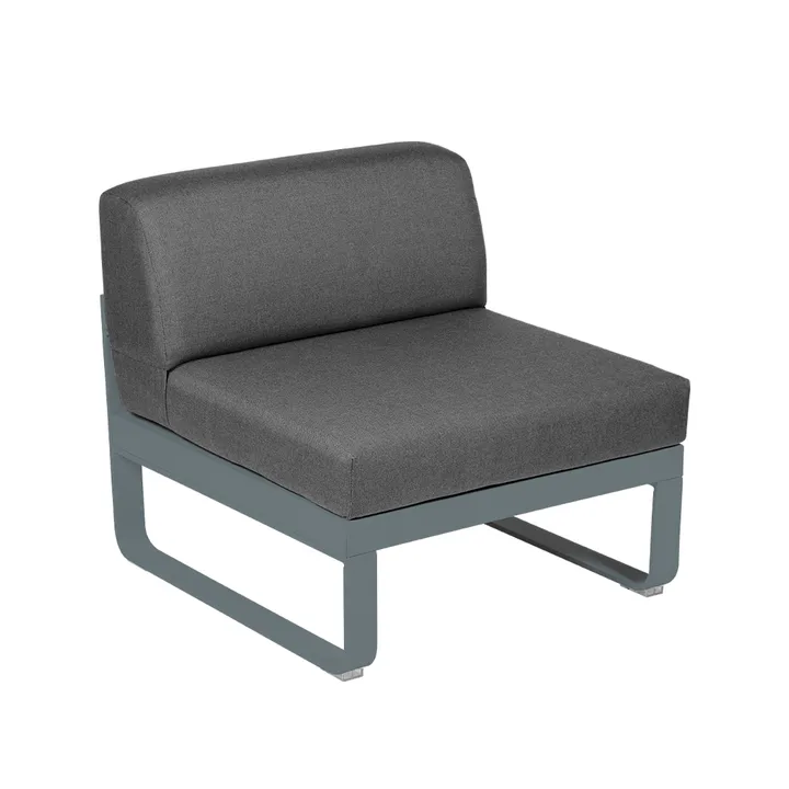 Bellevie Central modulsoffa - Storm grey (grå), graphite grey dyna, 1-sits - Fermob