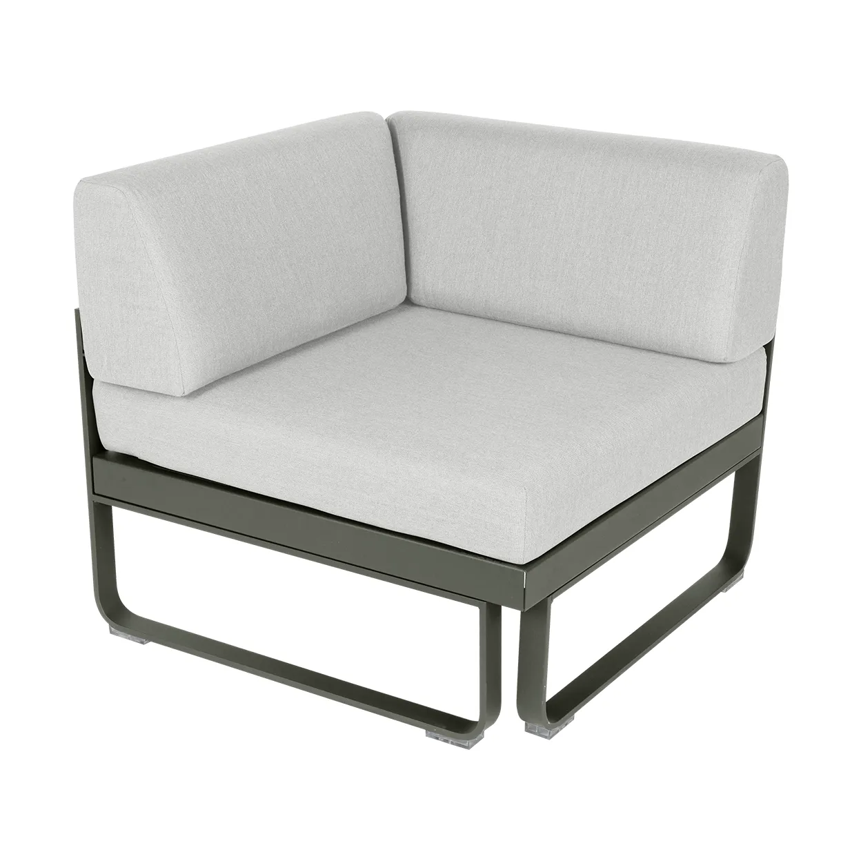 Bellevie Corner modulsoffa 1-sits, Rosemary-off white dyna Fermob