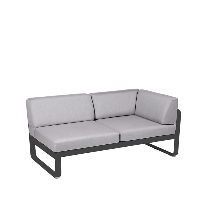 Bellevie Corner modulsoffa - 2-sits anthracite, flannel grey dyna, höger - Fermob