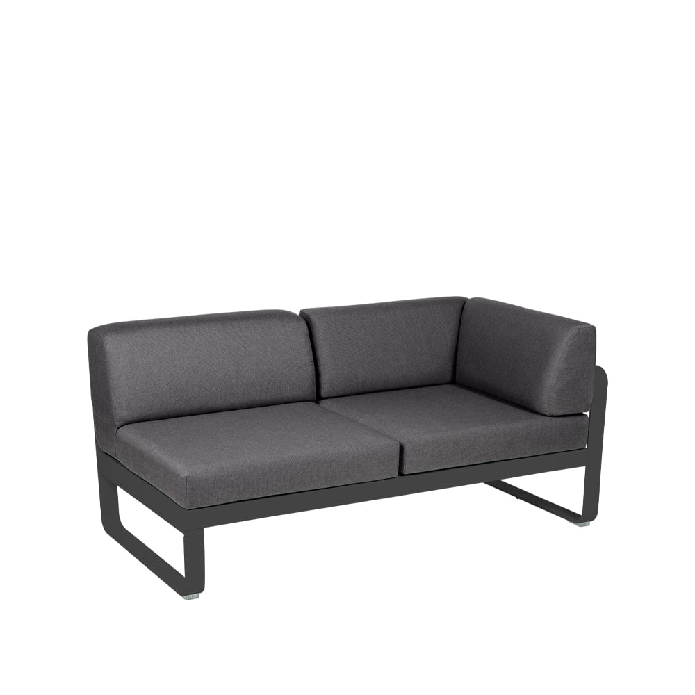 Fermob Bellevie Corner modulsoffa 2-sits anthracite, graphite grey dyna, höger
