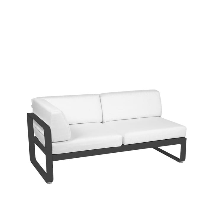 Bellevie Corner modulsoffa - 2-sits anthracite, offwhite dyna, vänster - Fermob