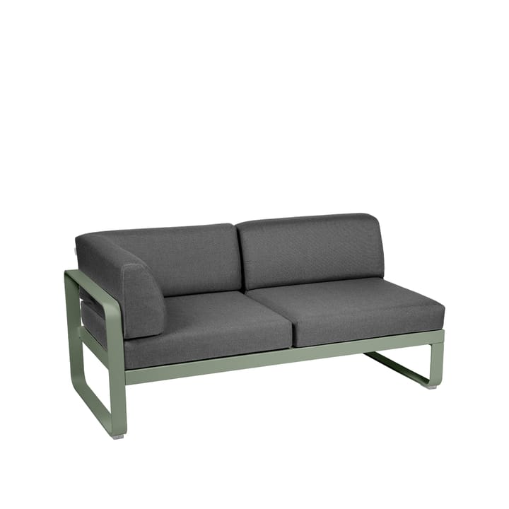 Bellevie Corner modulsoffa - 2-sits cactus, graphite grey dyna, vänster - Fermob