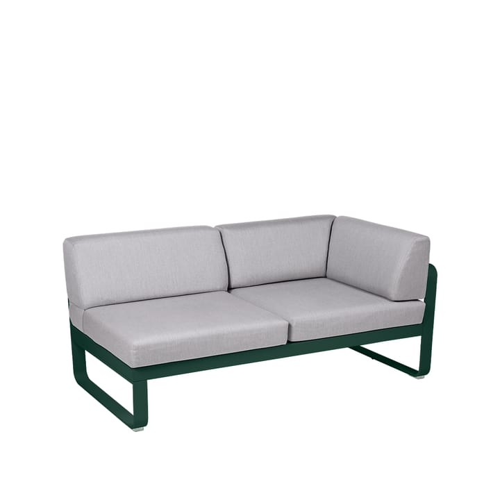 Bellevie Corner modulsoffa - 2-sits cedar green, flannel grey dyna, höger - Fermob