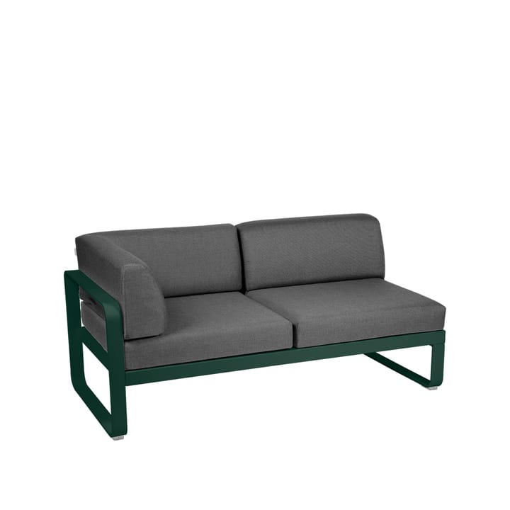 Bellevie Corner modulsoffa - 2-sits cedar green, graphite grey dyna, vänster - Fermob