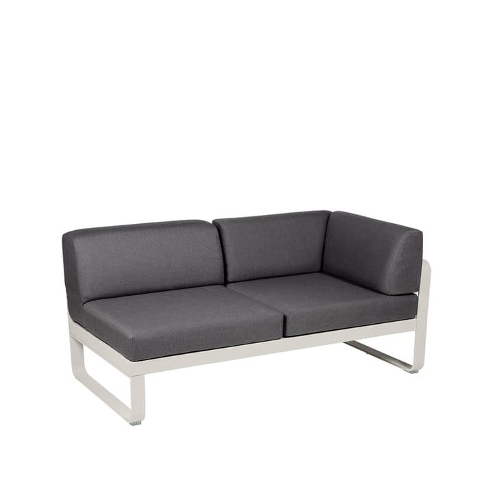 Bellevie Corner modulsoffa - 2-sits clay grey, graphite grey dyna, höger - Fermob