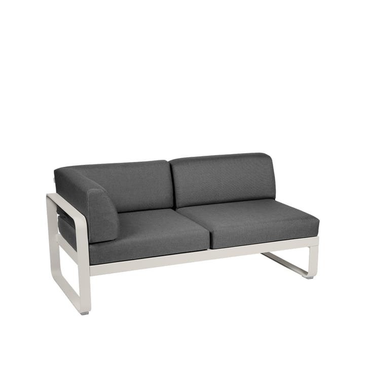 Bellevie Corner modulsoffa - 2-sits clay grey, graphite grey dyna, vänster - Fermob