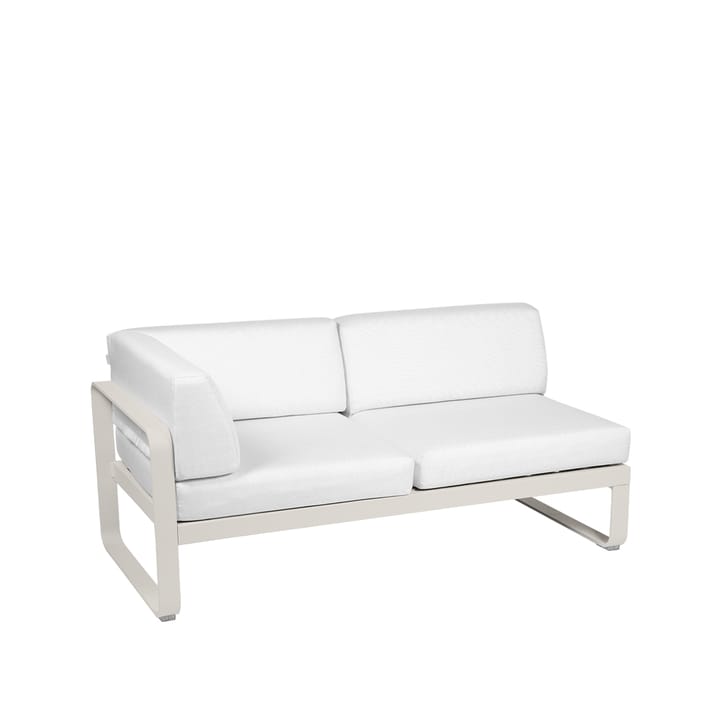 Bellevie Corner modulsoffa - 2-sits clay grey, offwhite dyna, vänster - Fermob