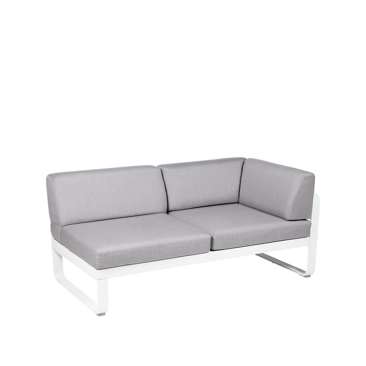 Bellevie Corner modulsoffa - 2-sits cotton white, flannel grey dyna, höger - Fermob