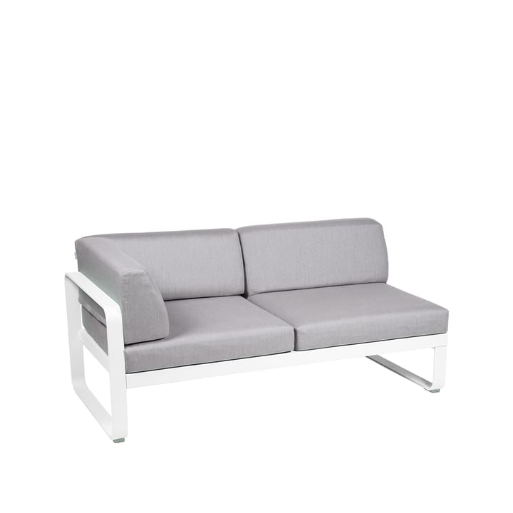Bellevie Corner modulsoffa - 2-sits cotton white-flannel grey dyna-vänster - Fermob