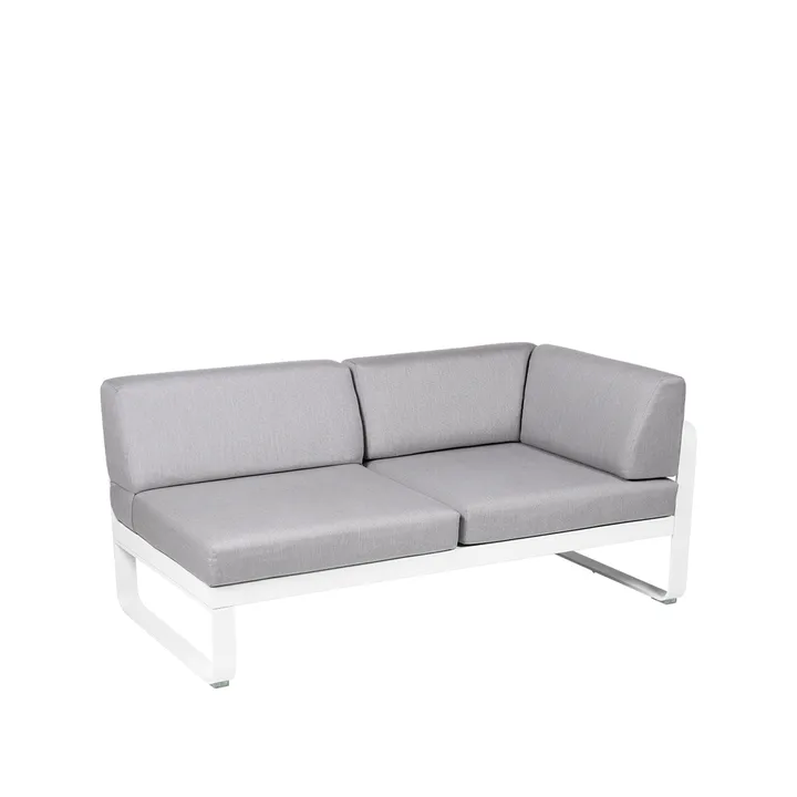 Bellevie Corner modulsoffa - 2-sits Cotton white (vit), flannel grey dyna, höger - Fermob