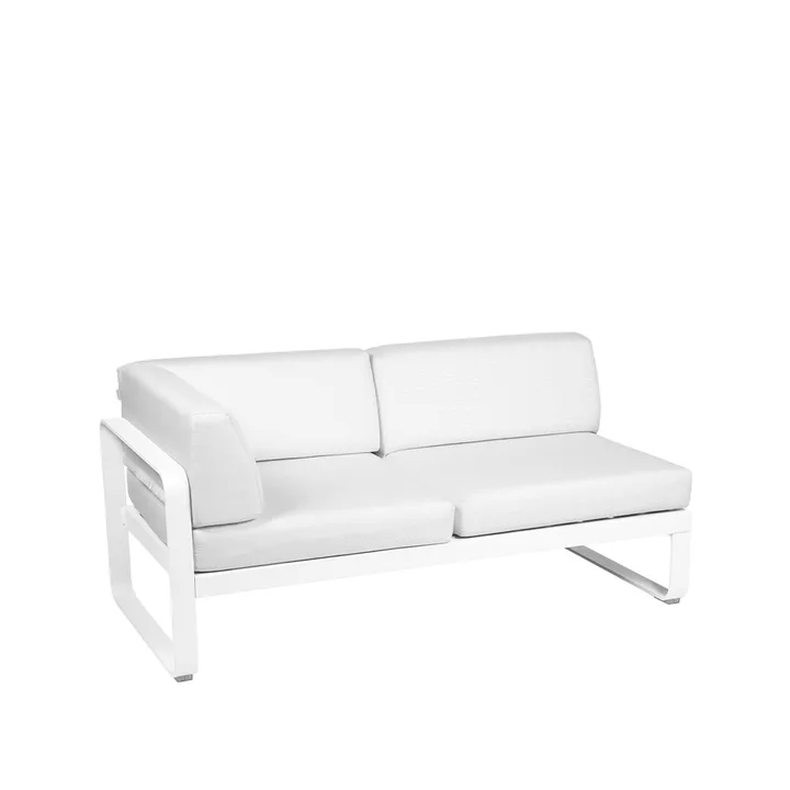 Bellevie Corner modulsoffa - 2-sits Cotton white (vit), offwhite dyna, vänster - Fermob