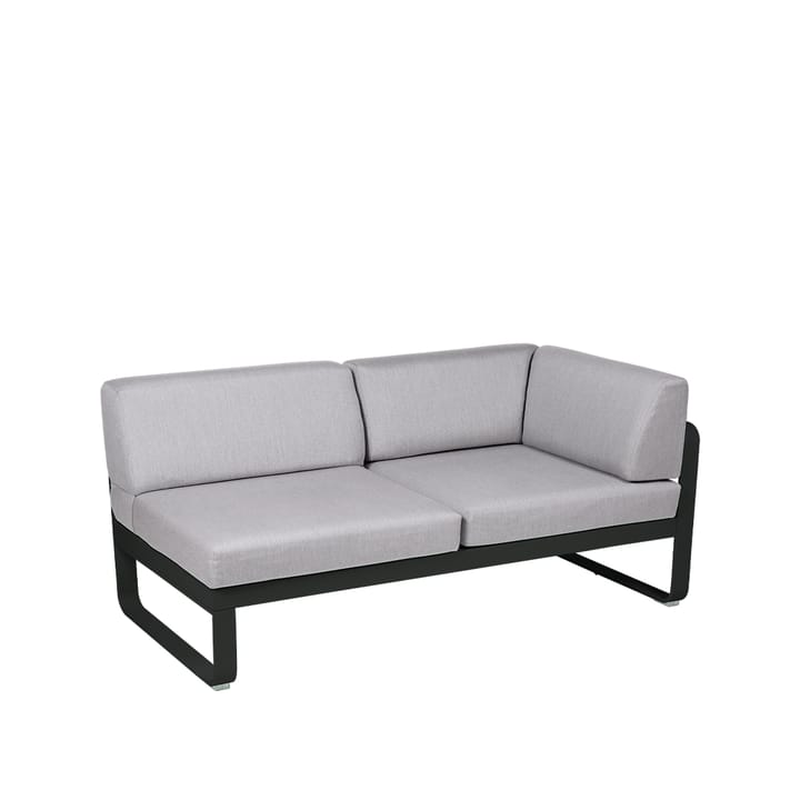 Bellevie Corner modulsoffa - 2-sits liquorice, flannel grey dyna, höger - Fermob