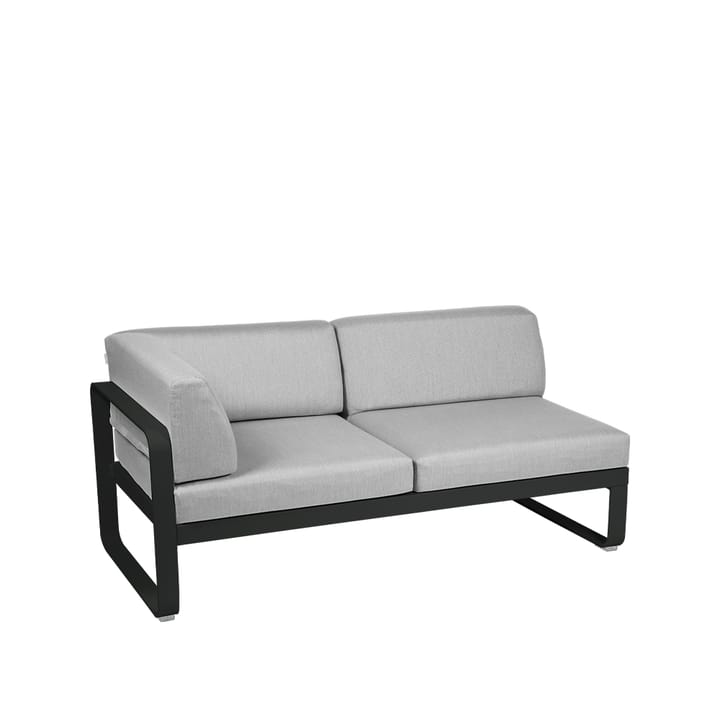 Bellevie Corner modulsoffa, 2-sits liquorice, flannel grey dyna, vänster Fermob