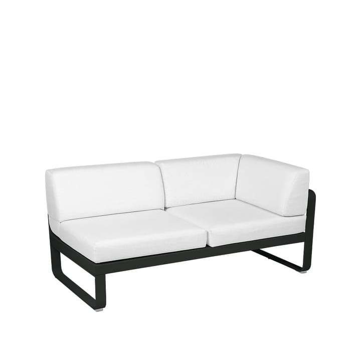 Bellevie Corner modulsoffa - 2-sits liquorice, offwhite dyna, höger - Fermob