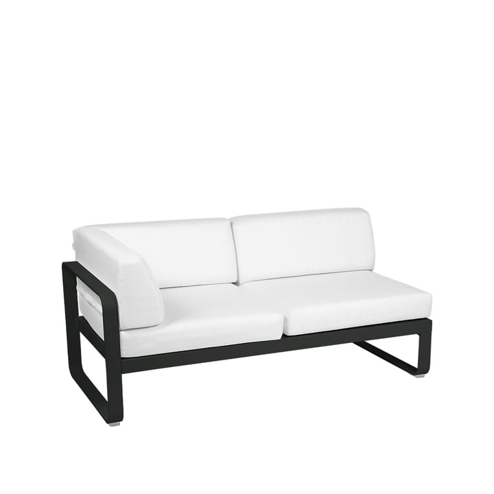 Bellevie Corner modulsoffa - 2-sits liquorice, offwhite dyna, vänster - Fermob