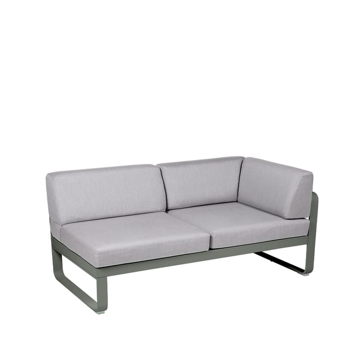 Bellevie Corner modulsoffa - 2-sits rosemary, flannel grey dyna, höger - Fermob