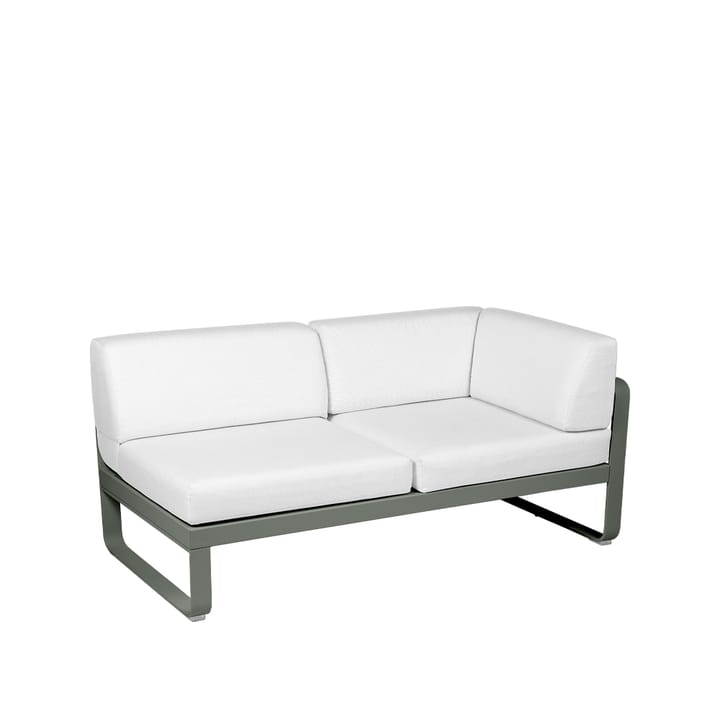 Bellevie Corner modulsoffa - 2-sits rosemary, offwhite dyna, höger - Fermob