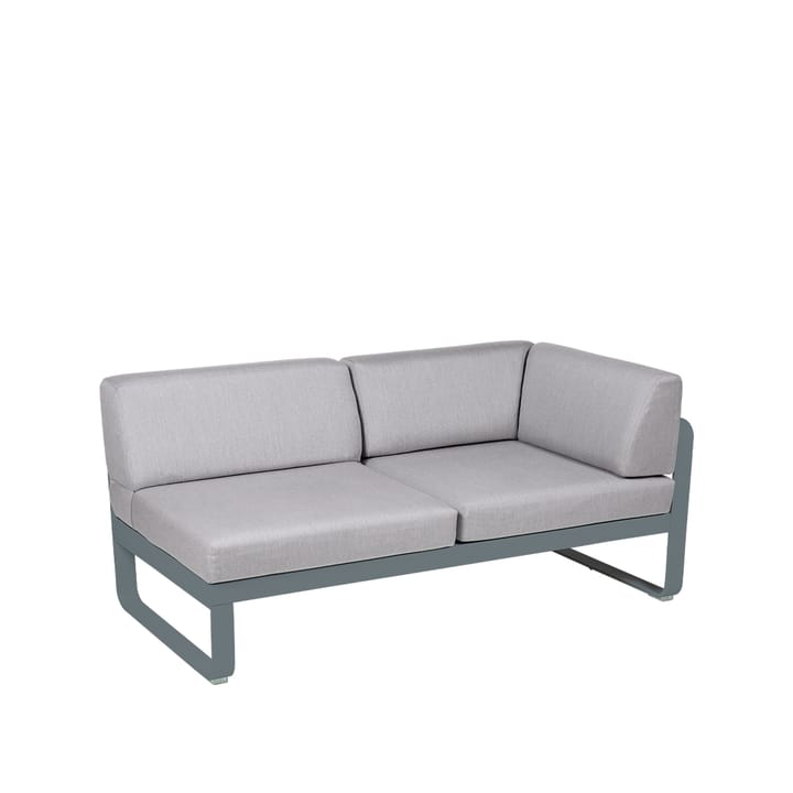 Bellevie Corner modulsoffa - 2-sits storm grey, flannel grey dyna, höger - Fermob