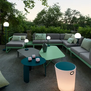 Bellevie Corner modulsoffa - 2-sits Storm grey (grå), flannel grey dyna, höger - Fermob