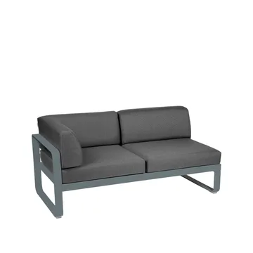 Bellevie Corner modulsoffa - 2-sits Storm grey (grå)-graphite grey dyna-vänster - Fermob