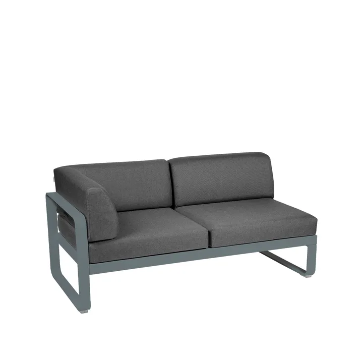 Bellevie Corner modulsoffa - 2-sits Storm grey (grå)-graphite grey dyna-vänster - Fermob