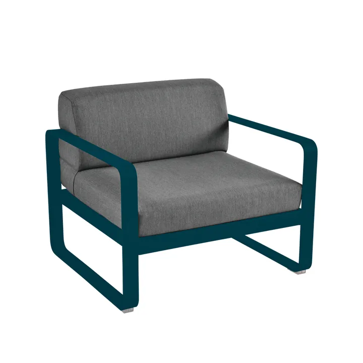 Bellevie fåtölj - Acapulco blue (blå), graphite grey dyna - Fermob