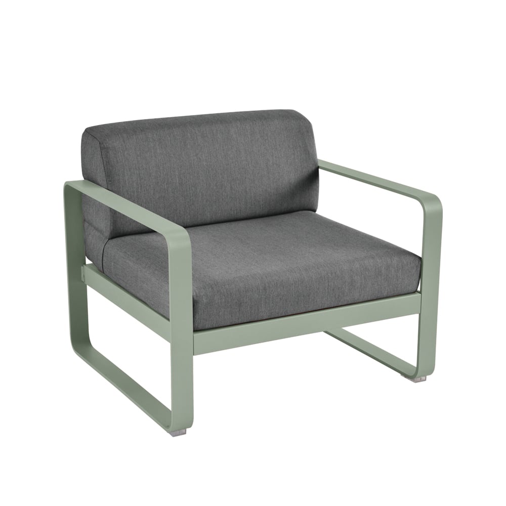 Fermob Bellevie fåtölj cactus, graphite grey dyna | Skandinavisk Design | Trädgårdsfåtöljer | Grön