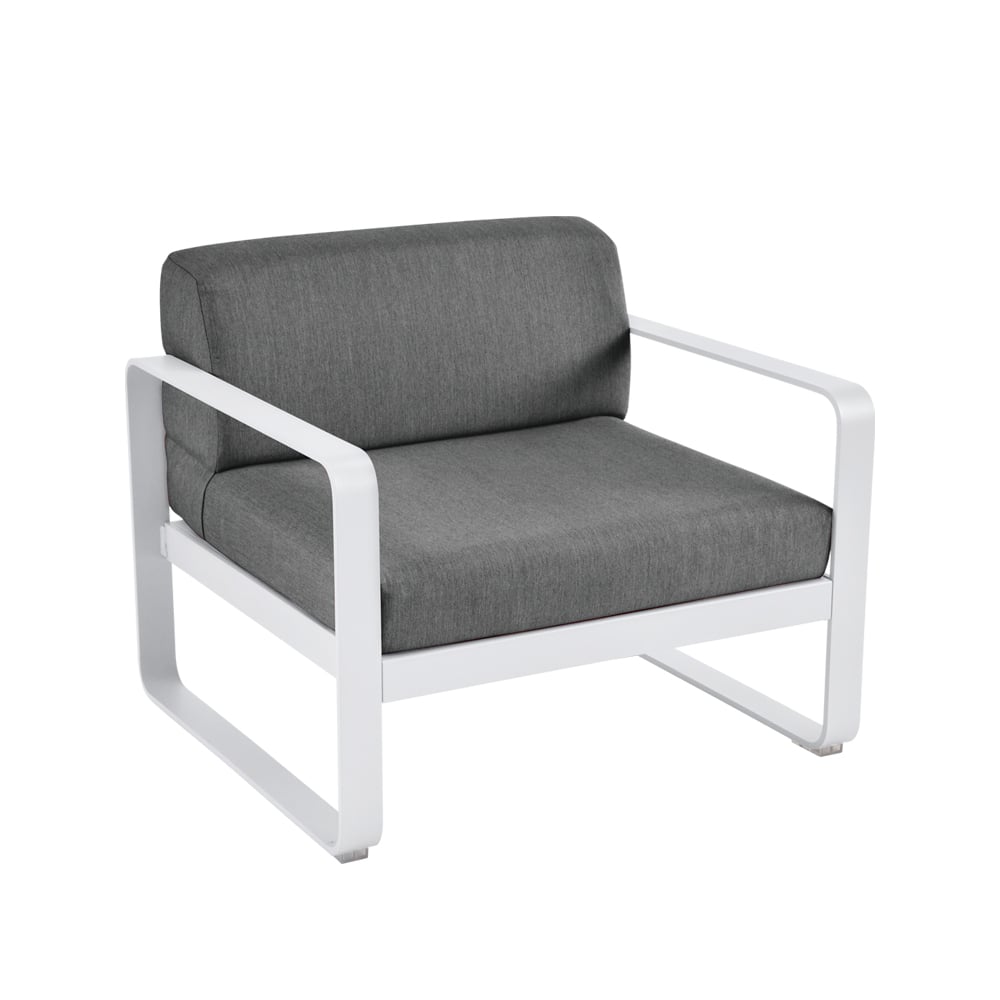 Fermob Bellevie fåtölj cotton white, graphite grey dyna