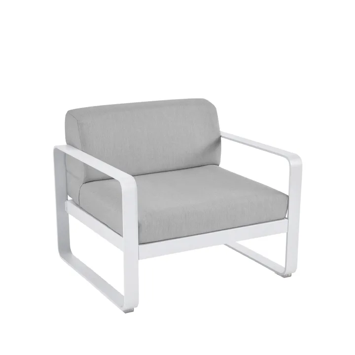 Bellevie fåtölj - Cotton white (vit), flannel grey dyna - Fermob