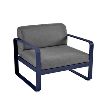Bellevie fåtölj - Deep blue (blå), graphite grey dyna - Fermob