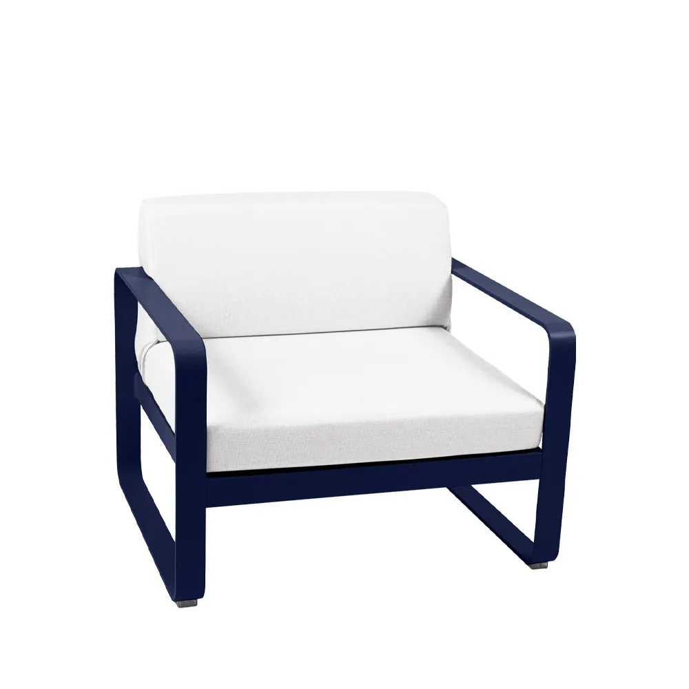 Bellevie fåtölj, Deep blue (blå), off-white dyna Fermob