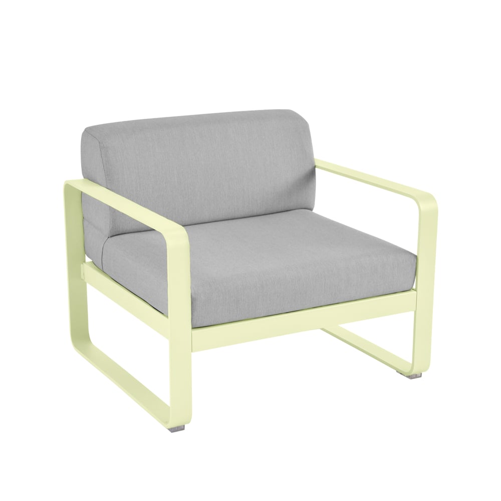 Fermob Bellevie fåtölj frosted lemon, flannel grey dyna