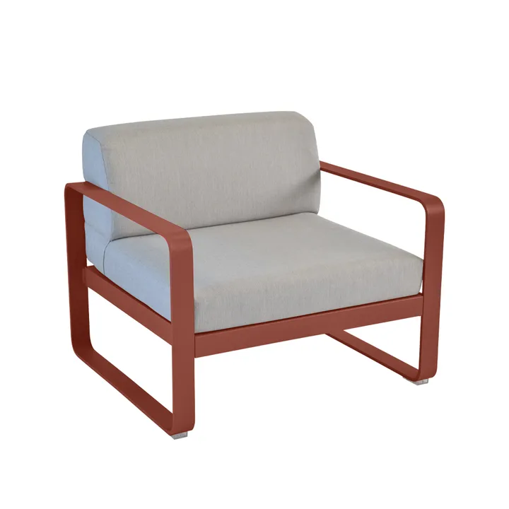 Bellevie fåtölj - Red ochre (röd), flannel grey dyna - Fermob