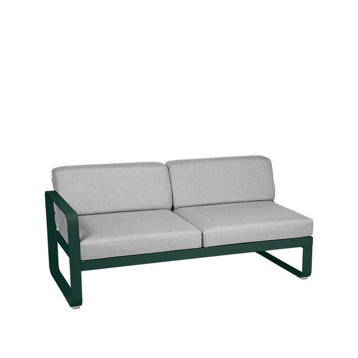 Bellevie Left modulsoffa, 2-sits cedar green, flannel grey dyna Fermob