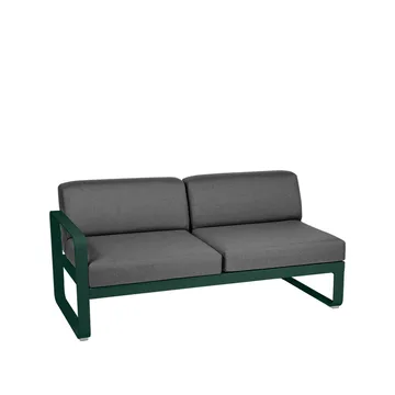 Bellevie Left modulsoffa - 2-sits cedar green, graphite grey dyna - Fermob