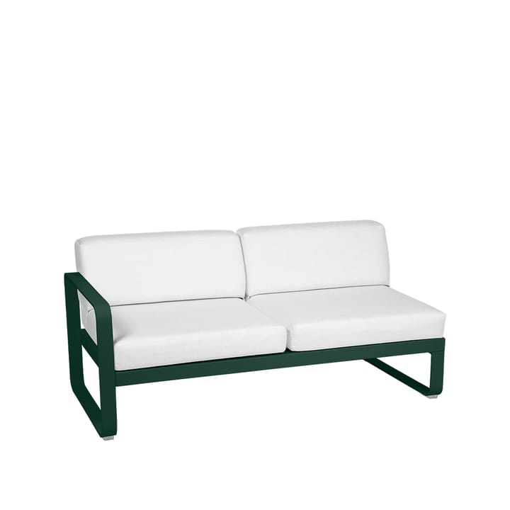 Bellevie Left modulsoffa - 2-sits cedar green, off-white dyna - Fermob