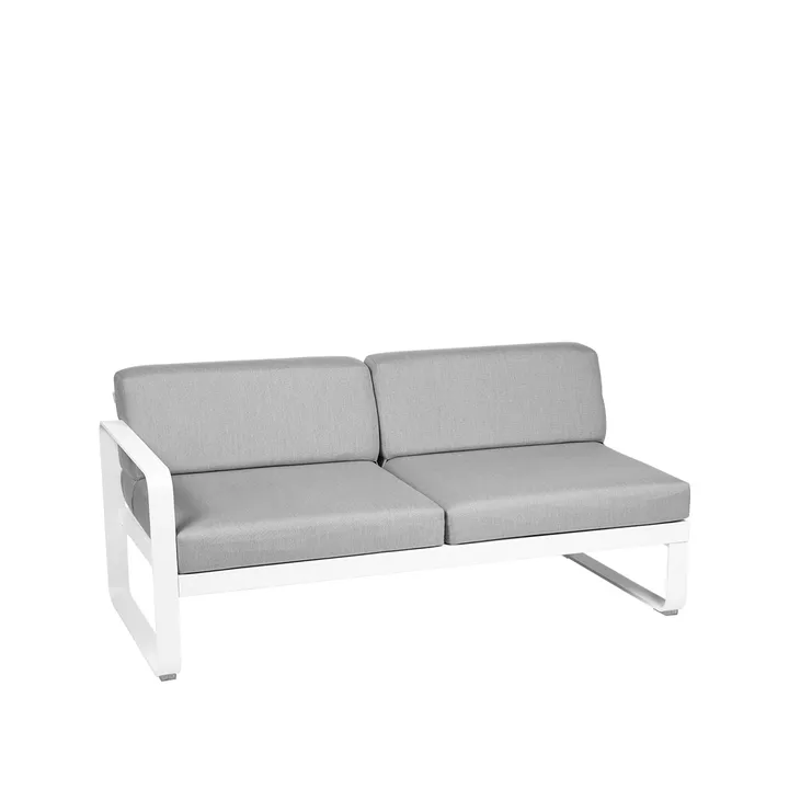 Bellevie Left modulsoffa - 2-sits Cotton white (vit), flannel grey dyna - Fermob
