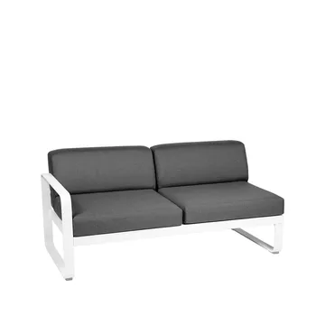 Bellevie Left modulsoffa - 2-sits Cotton white (vit), graphite grey dyna - Fermob