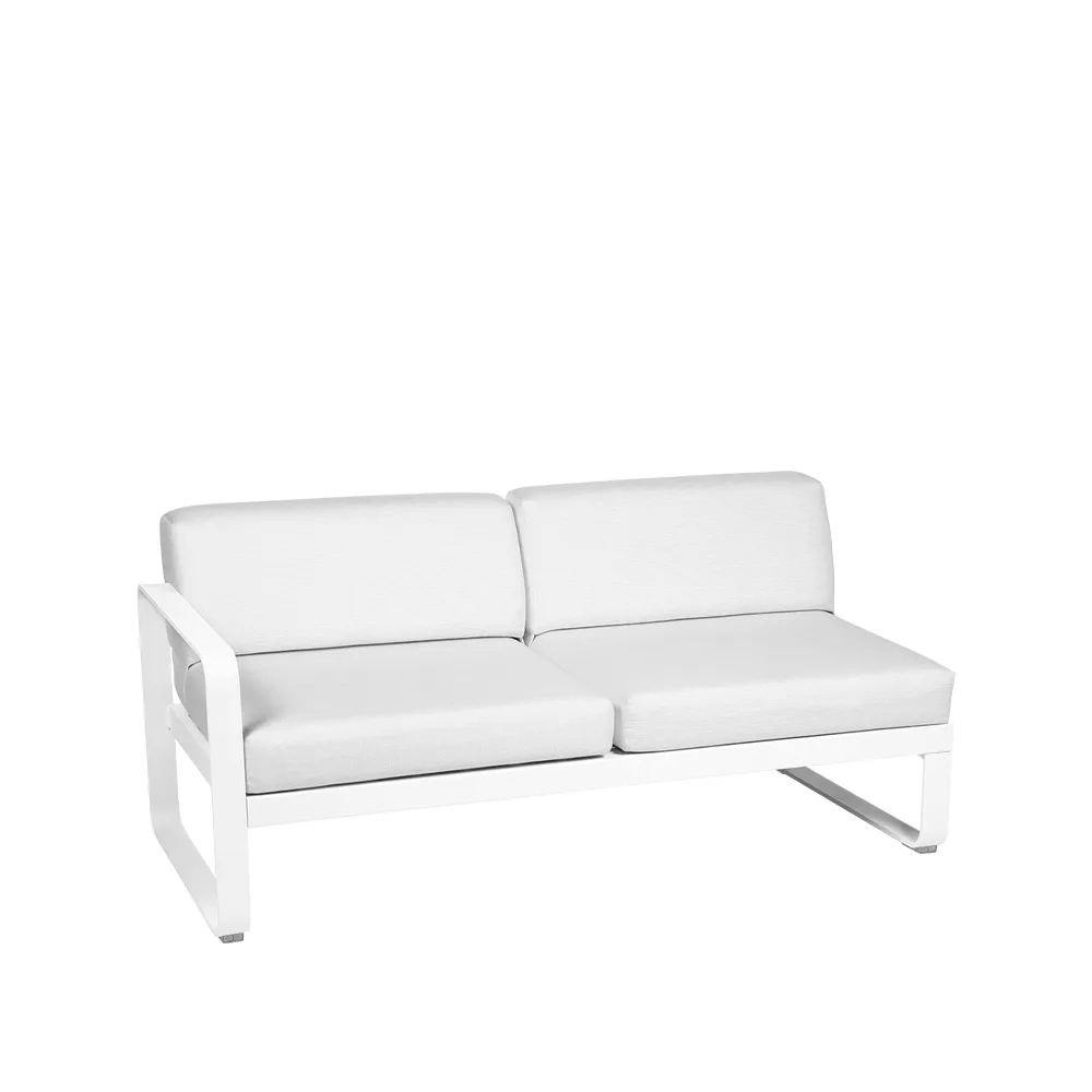 Bellevie Left modulsoffa, 2-sits Cotton white (vit), off-white dyna Fermob