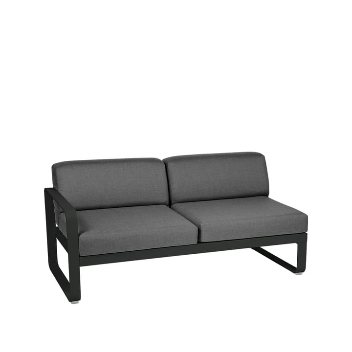 Bellevie Left modulsoffa - 2-sits liquorice, graphite grey dyna - Fermob